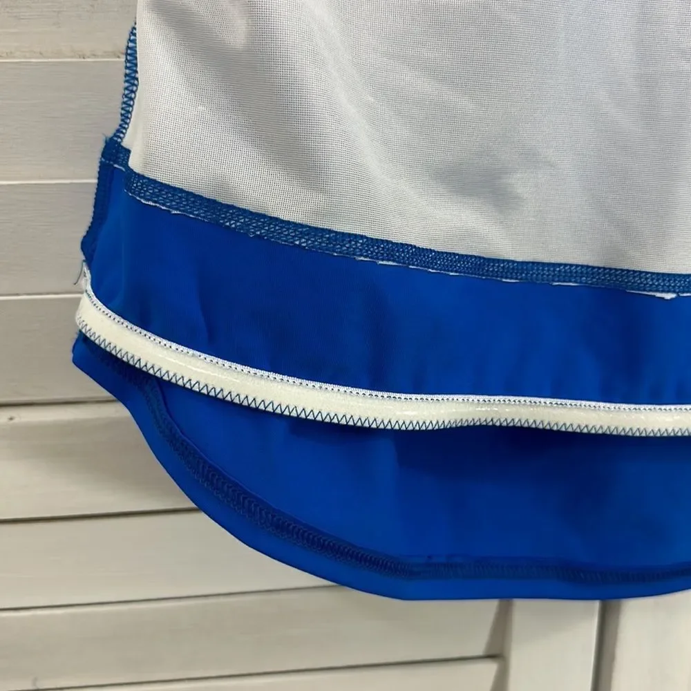 Lands' End Blue Underwire Tankini Top Size 10 NWOT